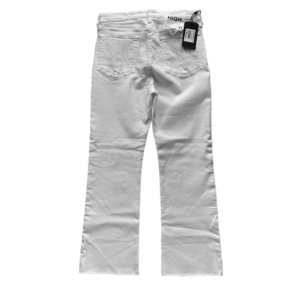 Rag & Bone Nina High-Rise Ankle Crop Flare Jeans White 31/27 EUC - Picture 4 of 14